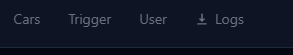 Obere Leiste der WebUI mit dem Eintrag „Logs“